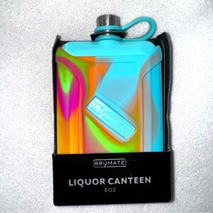 NEW! BRUMATE Neon Rainbow 8oz Personal Flask Liquor Canteen New in Box GORGEOUS